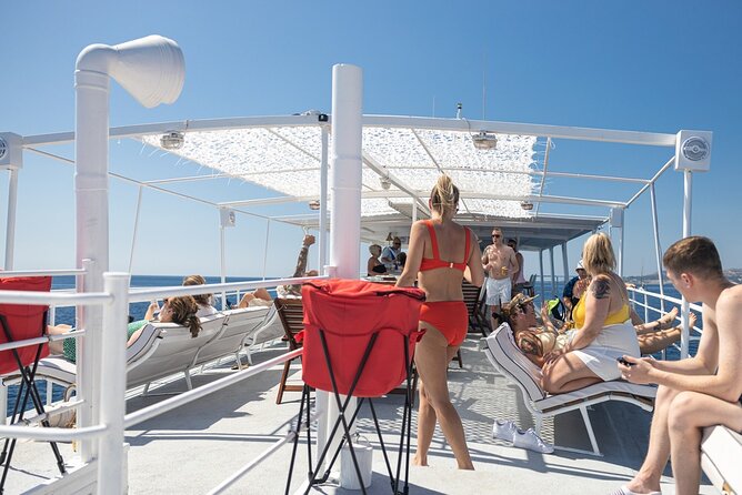 Rhodes Bay to Bay Swim Cruise-Greek Buffet w/wine included - What you’re really buying for $71.38: three swim moments plus a lot of included comfort
