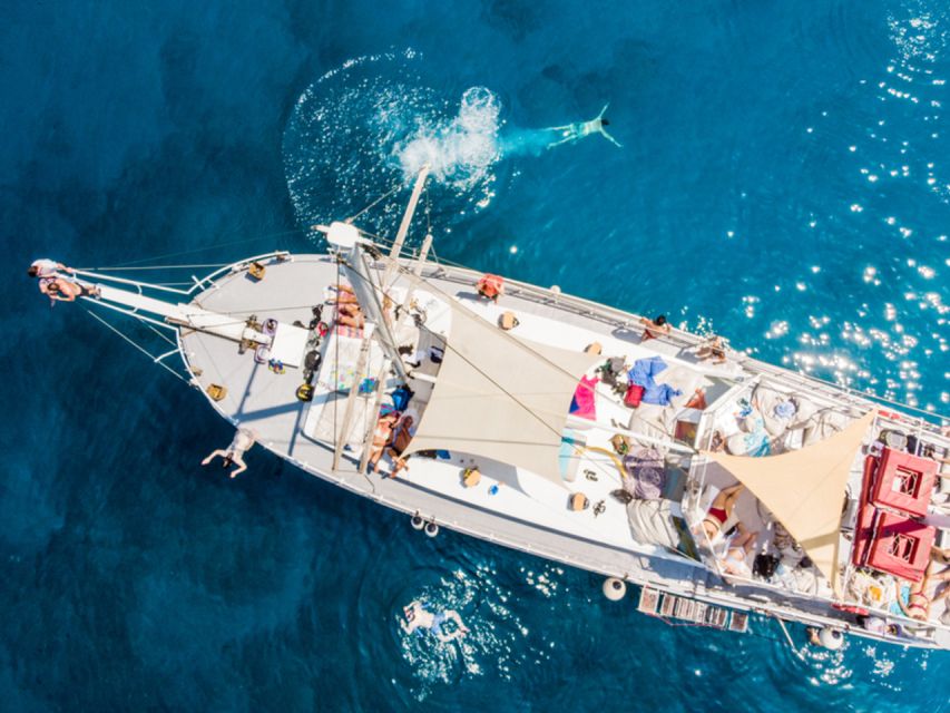 Rhodes: Boat Tour with Snorkeling, Gourmet Buffet & Open Bar - Kalithea Bay swim stop: monument views and an easy first water break