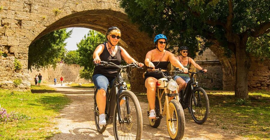 Rhodes: E-bike Highlights Sunset or Morning Photo Tour - Old Town Rhodes on two wheels: Knights, squares, and the Clock Tower area