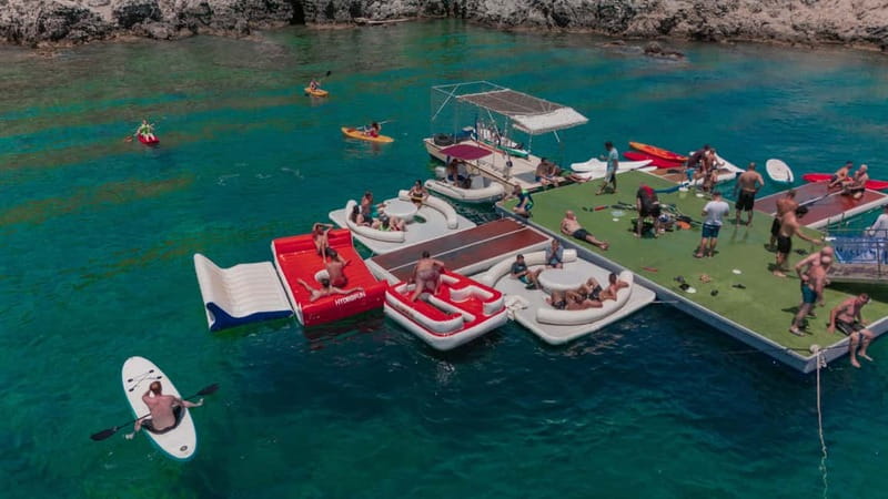 Rhodes: Gulet Trip with Food, Drinks, SUP, Kayak & Swimming - The Boat, Seats, Shade, and the Drink Flow