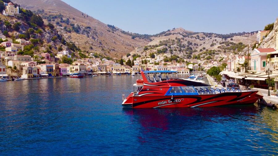 Rhodes: High-Speed Boat to Symi Island & Saint George's Bay - Arriving in Symi: Pastel Harbor Views and Real-Walker Time