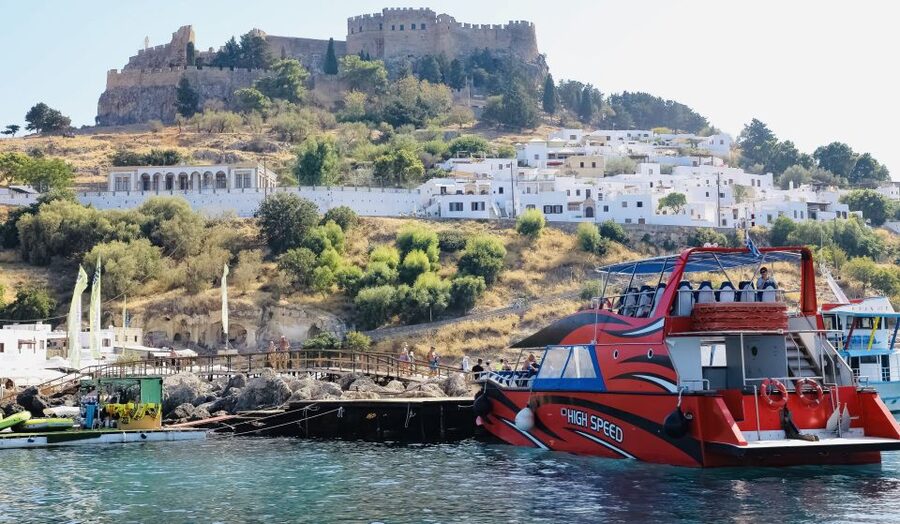 Rhodes: High Speed Cruise to Lindos - Lindos’ steep beauty: donkey or walk to the Acropolis
