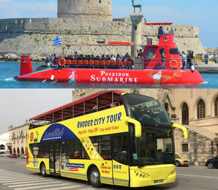 Rhodes: Hop-on Hop-off Bus and Submarine Tour - Starting at Mandraki Harbor: How to Find the Submarine in a Busy Port