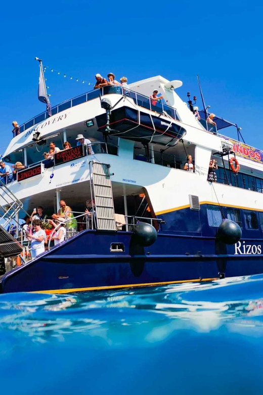 Rhodes: Lindos Cruise with 2 Swim Stops - The First Cruise Stretch and Your Arrival at Anthony Quinn Bay