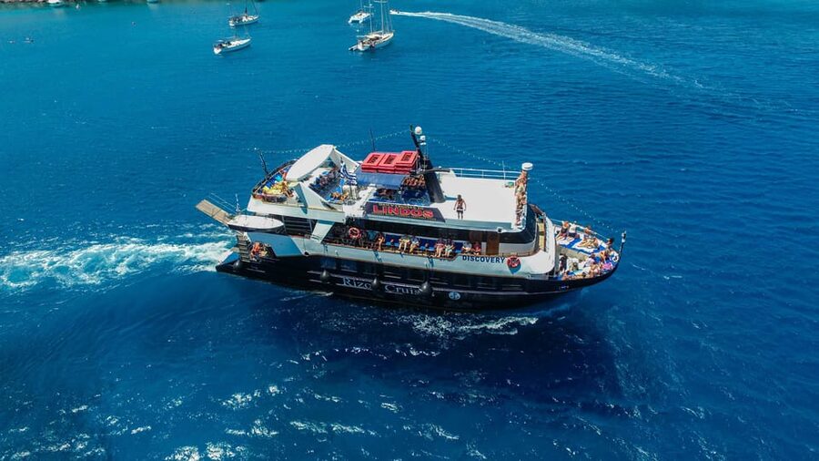 Rhodes: Lindos Cruise with 2 Swim Stops - Mandraki Port, The Discovery Boat, and How to Not Lose Time