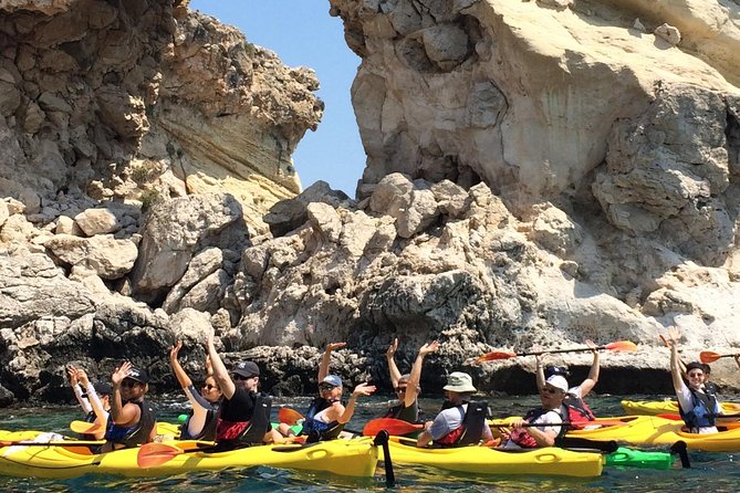 Rhodes Sea Kayaking Adventure small groups incl.Transfer & snack - Stop 3: Archangelos Castle and the three crosses port area