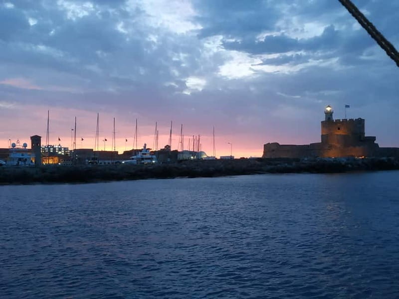 Rhodes: Sunset Cruise 1 hour on an 18th-Century Boat - The Ancient Port and Medieval Rhodes at golden hour