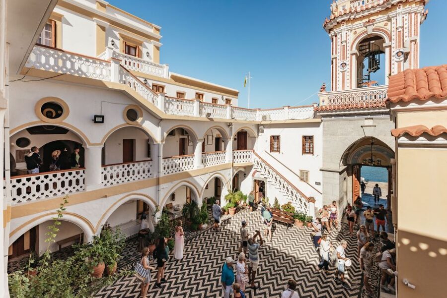 Rhodes: Symi Island & Panormitis Monastery Day Trip by Boat - The west-coast cruise and the Saturday swim at Nymporio Bay