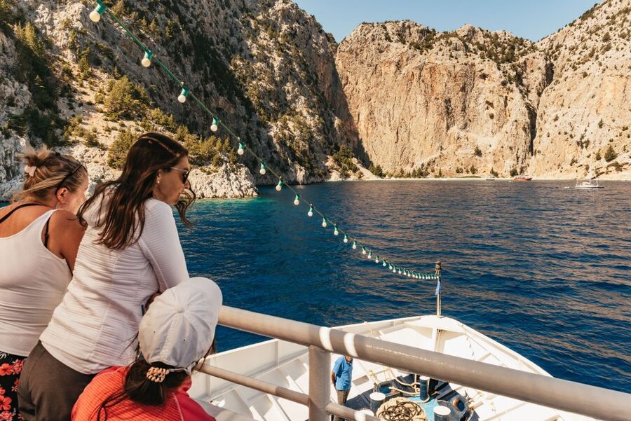 Rhodes: Symi Island & Panormitis Monastery Day Trip by Boat - Symi Town harbor: color, sponge shops, and the fun-train idea