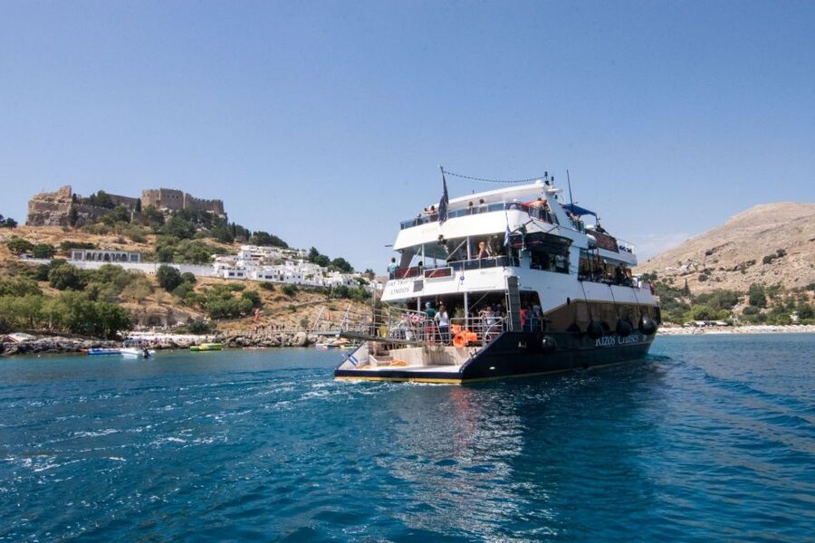 Rhodes Town: Boat Trip to Symi Island and St Marina Bay - Onboard Comfort: Open Deck Views Plus an Air-Conditioned Escape