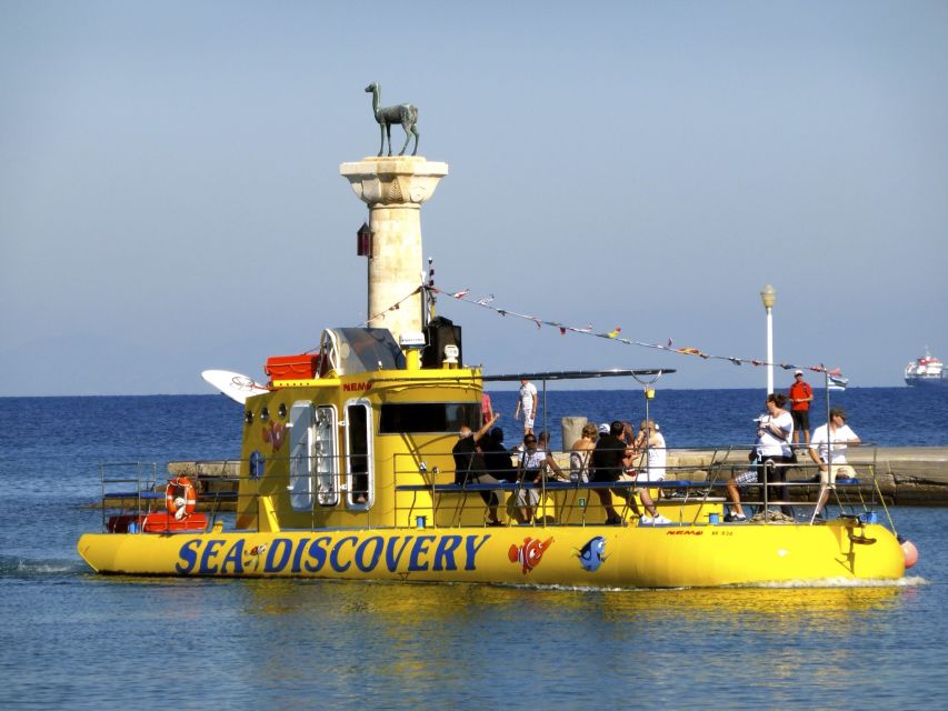 Rhodes Town: Yellow Submarine Cruise with Underwater Views - Downstairs in the air-conditioned observatory cabin