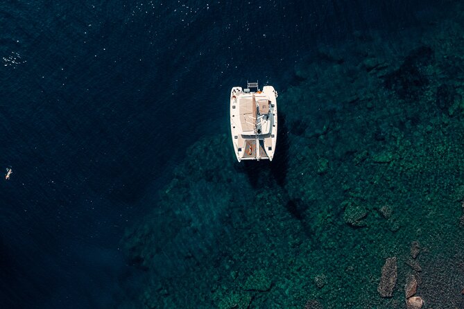 Romantic Sunset Catamaran Caldera Cruise incl. Meal & Drinks - Price and what you actually get for $114.93