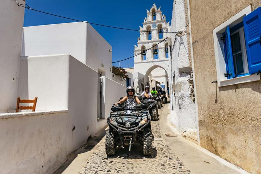 Santorini: ATV Quad Bike Tour with Lunch and Pickup - Getting started at 12:00 in Fira, and what you must bring