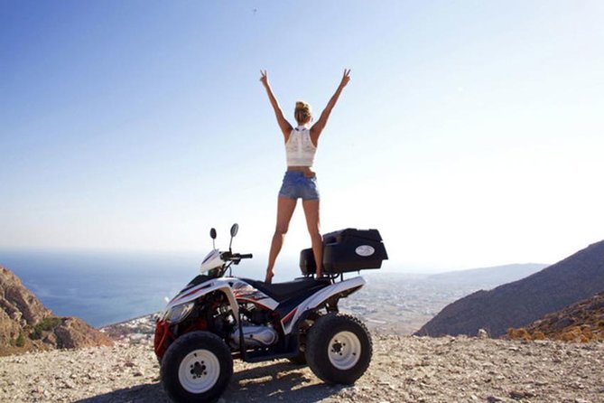Santorini ATV-Quad Experience: Off-Road Adventure & Hotel Pickup - The Heart of Santorini Viewpoint for Caldera and Volcano Photos
