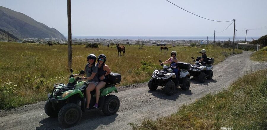 Santorini: ATV-Quad Experience Tour + Transportation - Starting at the Black Beach Near Perissa: Dusty, Fun, and Immediately Different