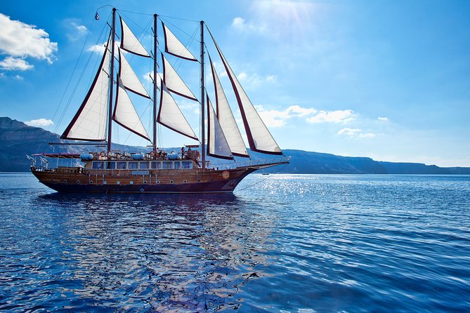 Santorini Caldera Sunset Sailing Cruise with Dinner and Wine - Stop 3, Marine Thirassia dinner on board, food plus a breather
