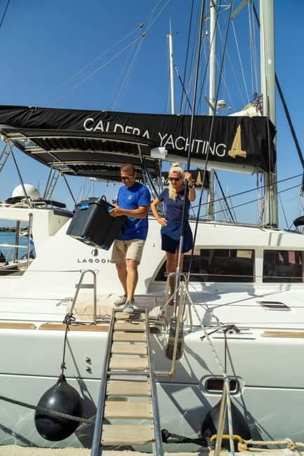 Santorini: Catamaran Cruise with Fresh Meal & Open Bar - Key points before you go