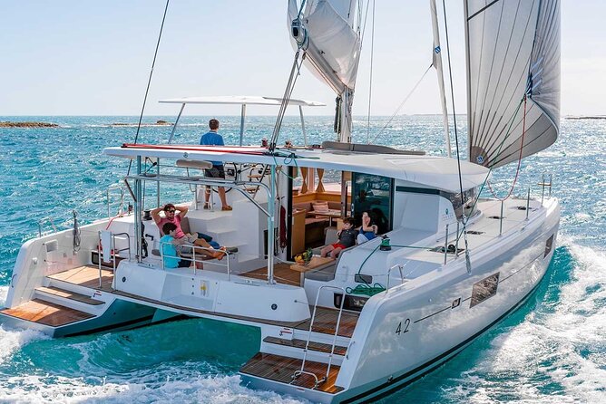 Santorini Catamaran Cruise with Greek Meal, Open-Bar and Sunset - What Life on a 20-Person Catamaran Actually Feels Like