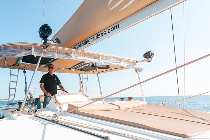 Santorini Catamaran Cruise: with Lunch, BBQ, Open Bar, Transfers - Food and open bar: what you actually get for the $133.08