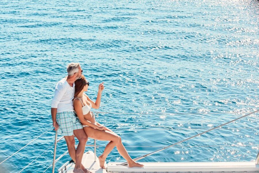 Santorini: Catamaran Tour with BBQ Meal and Unlimited Drinks - A five-hour Santorini cruise that stays calm instead of chaotic