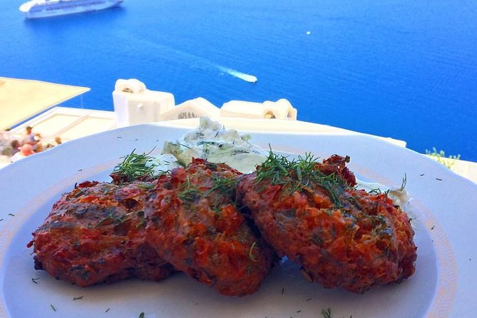 Santorini Food Tour: Fira Half-Day Small-Group Tour with Tastings - The midday tavern meal and the loukoumades sweet finish