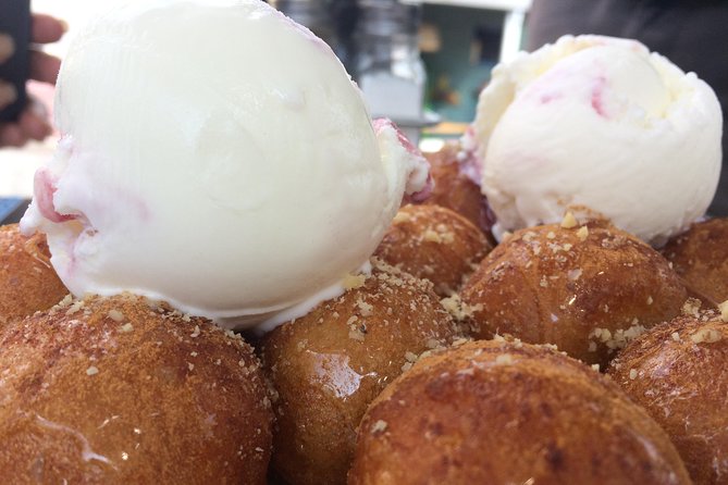 Santorini Food Tour: Fira Half-Day Small-Group Tour with Tastings - Stop by stop: Greek coffee, pies, olive oil, and souvlaki