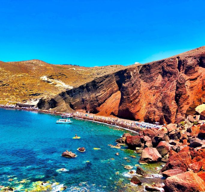 Santorini: Guided Island Day Trip with Beach Visit - What to pack for a guided day that moves all day
