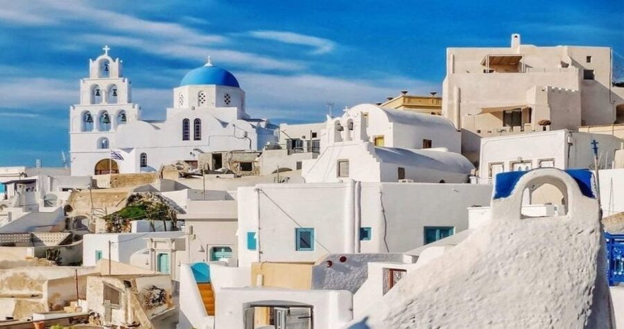 Santorini: Guided Island Day Trip with Beach Visit - Prophet Elias Monastery and Pyrgos: the view you need before the crowds
