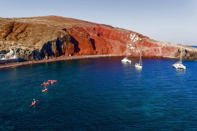 Santorini Guided Sea Kayaking with Light Lunch and Pick-up Option - Kambia (Kampia) Beach Break: Rest, Swim, and Snorkel Time