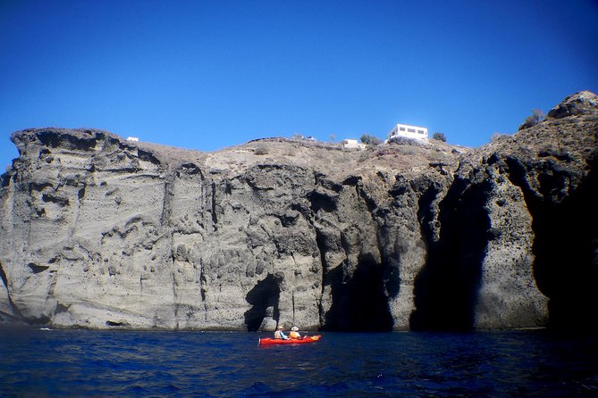 Santorini Guided Sea Kayaking with Light Lunch and Pick-up Option - How Long It Really Feels: 4 Hours 30, Plus Transfer Time Reality