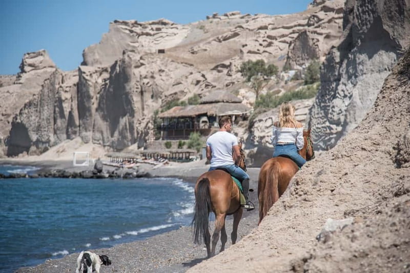 Santorini: Horse Riding Trip to Black Sandy Beach - Meeting Efippos riding center, and why timing matters