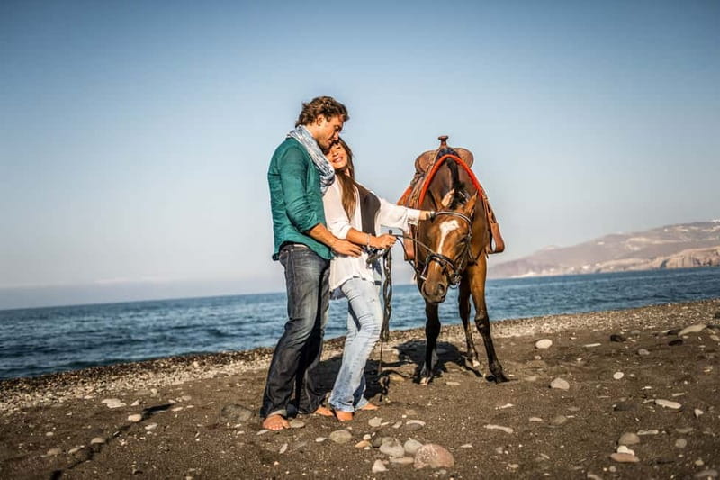 Santorini: Horseback Riding on the Black Sandy Eros Beach - The First Steps: Short Horse Lesson and Safe Riding Basics
