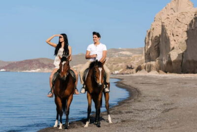 Horseback Riding on the Black Sandy Eros Beach
