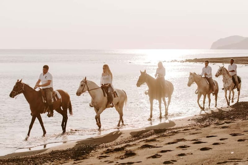 Santorini: Horseback Riding on the Black Sandy Eros Beach - The Main Event: Black Sandy Eros Beach by Horse Hooves