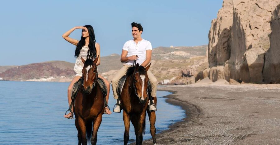 Santorini: Horseback Riding on the Black Sandy Eros Beach - What to Wear: Dust-Proof Your Day