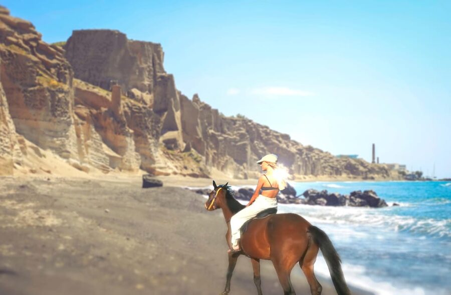Santorini: Horseback Riding Tour on the Beach - Meeting Near Akrotiri: Fast Setup, Clear Start