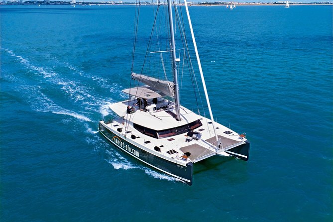 Santorini Luxury Catamaran Day Cruise with BBQ,drinks,transfer - Volcano and Palea Kameni: Seeing the Caldera From the Best Angle