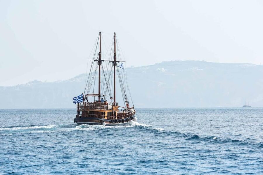Santorini Port: 3 Hour Cruise to Volcano and Hot Springs - Nea Kameni crater hike: best views, self-guided, and rocky feet