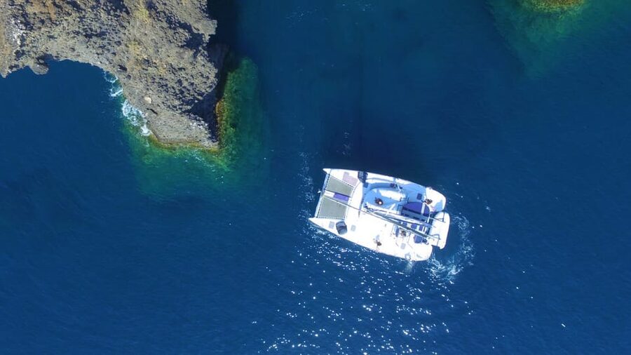 Santorini: Private Catamaran Cruise with Food & Drinks - Lunch Aboard: What You’re Getting, and How to Think About It