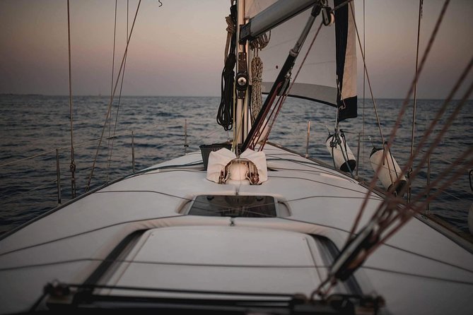 Santorini Private Sunset Sailing Tour with Dinner, Drinks &Transfer included - Thirassia Island Swim Stop, On-Board Dinner, and the Eastward Caldera View