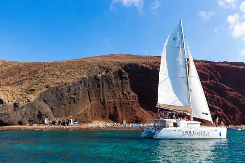 Santorini: Sailing Catamaran Cruise with BBQ and Drinks - Getting picked up in Thera without losing your departure day