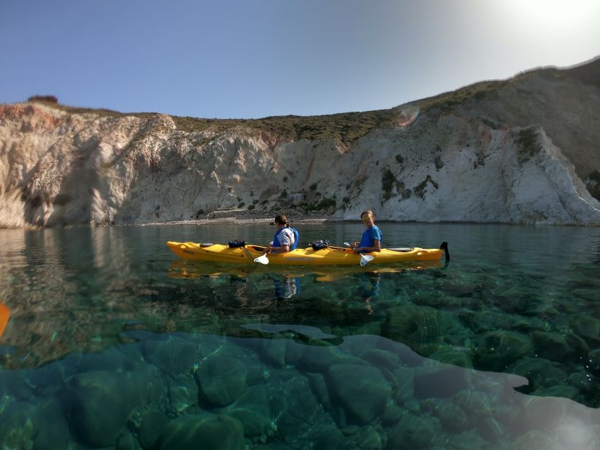 Santorini: Sea Caves Kayak Trip with Snorkeling and Picnic - Sea caves you can paddle through, not just look at