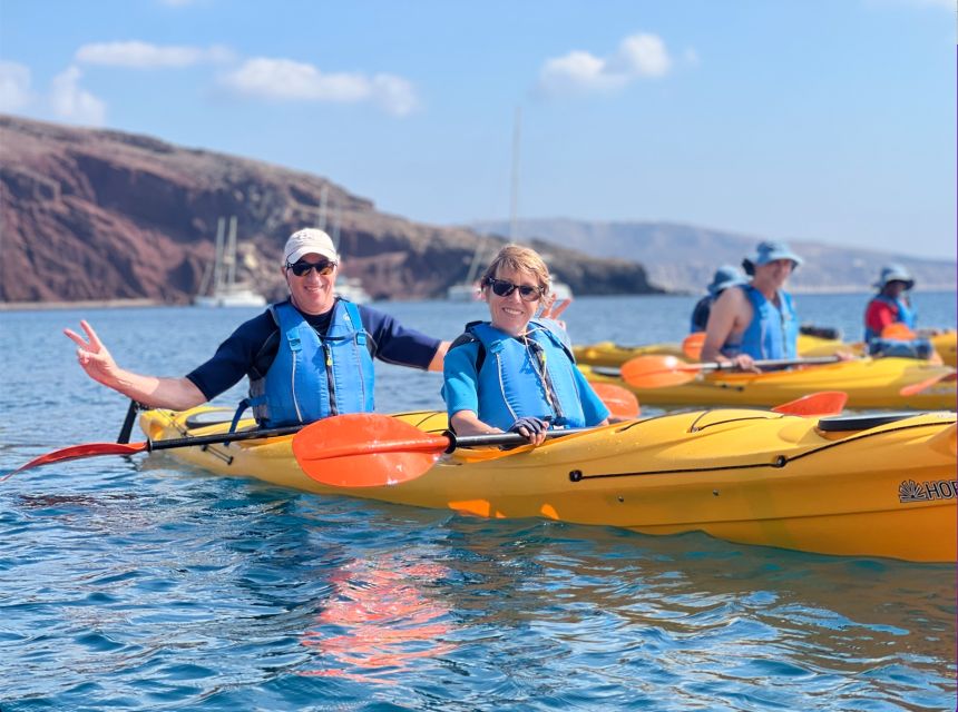 Santorini: Sea Caves Kayak Trip with Snorkeling and Picnic - Picnic time: the part that makes it feel local, not touristy