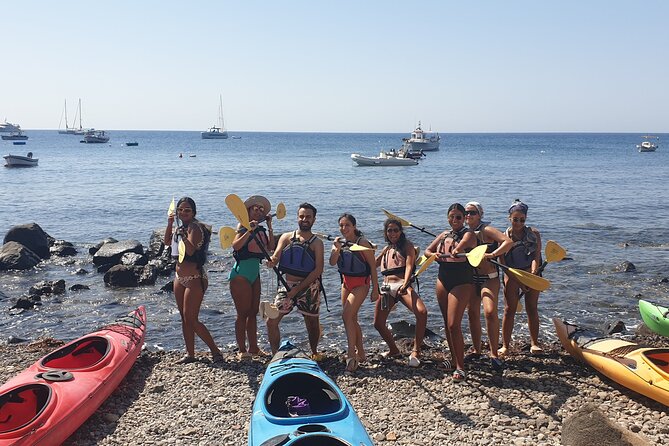 Santorini Sea Kayak - South Discovery, Small Group incl. Sea Caves and picnic - Red Beach Stop: That Lava-Red First Impression