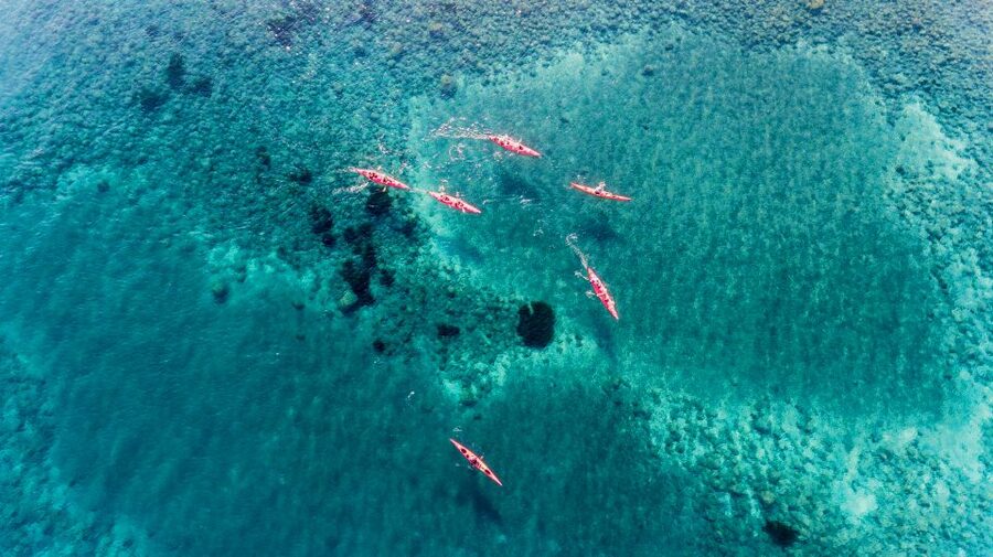 Santorini: Sea Kayaking with Light Lunch - White Beach and Kampia Beach: Where the Route Gets Scenic and Practical