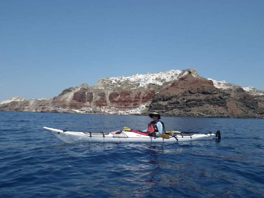 Santorini: South Sea Kayaking Tour with Sea Caves and Picnic - Entering the day from Akrotiri: how the 3 hours flow