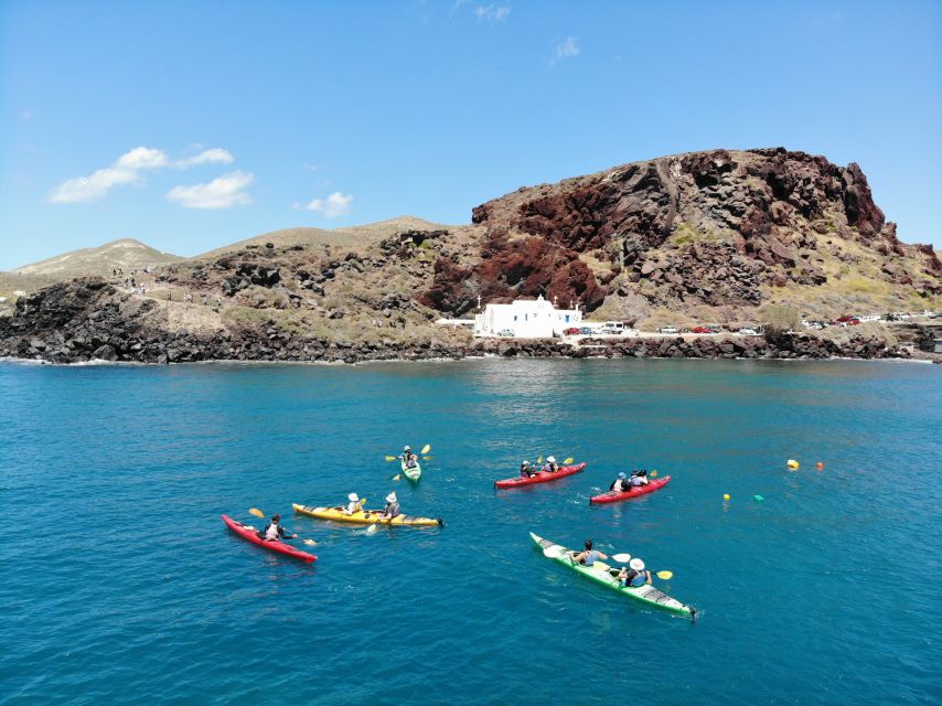 Santorini: South Sea Kayaking Tour with Sea Caves and Picnic - Picnic on shore: the “not just a snack” lunch
