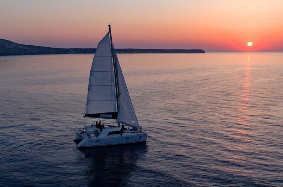 Santorini: Sunset Cruise with Swim Stops, Dinner, and Drinks - Vlychada Start, South Coast Sail, and Why 5 Hours Works