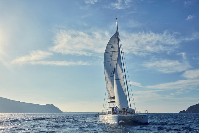Santorini Sunset Luxury Sailing Catamaran Cruise with BBQ, drinks, transfer - Food and drinks on board: Greek BBQ done right, plus real drink variety