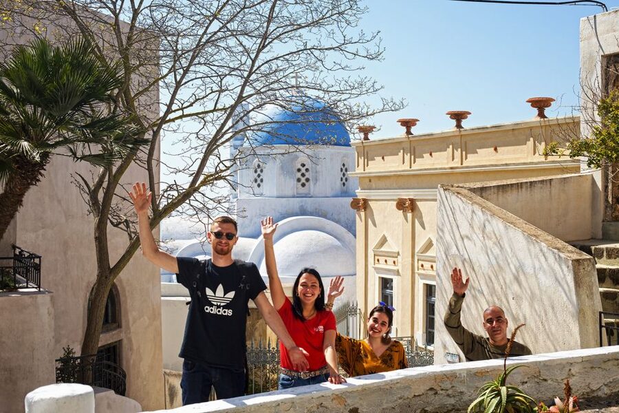 Santorini: Sunset Walking Tour with Local Food and Drinks - The iconic photo beats: blue domes, hidden lanes, and a sunset that feels timed